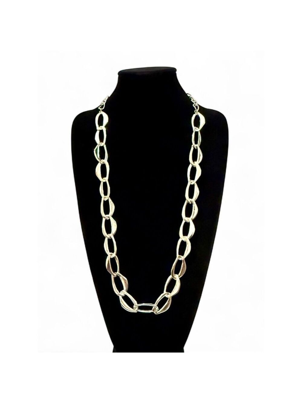 Classic Polished Silver Large Link Chain Necklace | NWOT